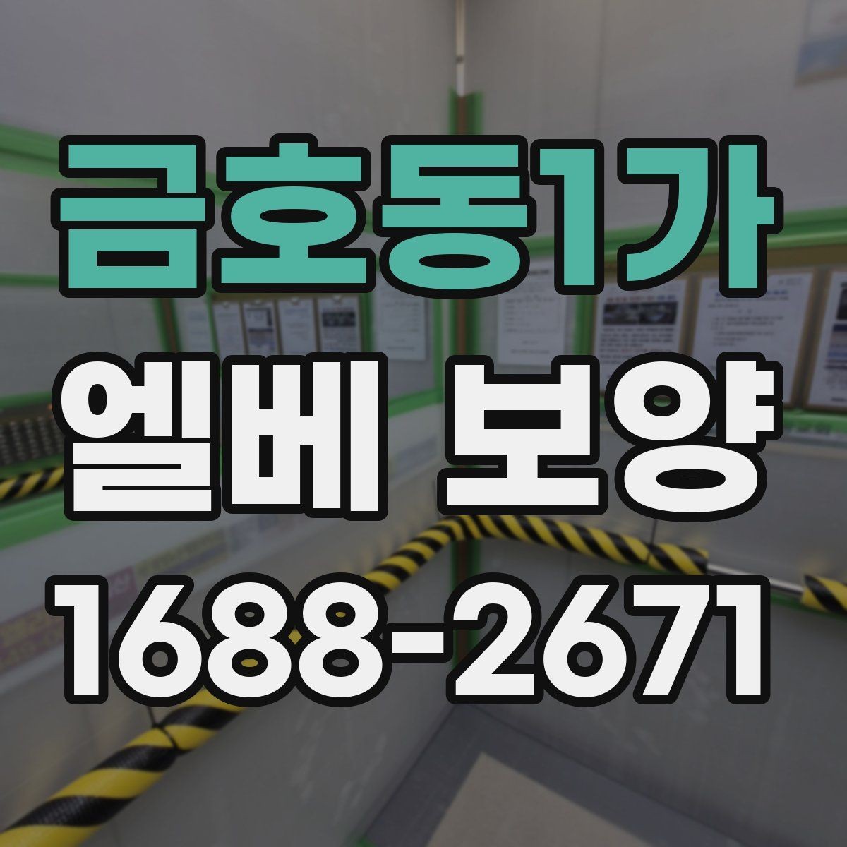 금호동1가 엘베 보양 공용부 동선이 복잡한 현장의 작업 순서