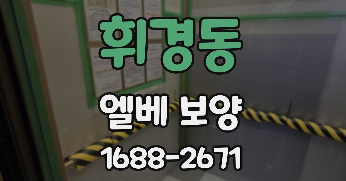 휘경동 엘베 보양