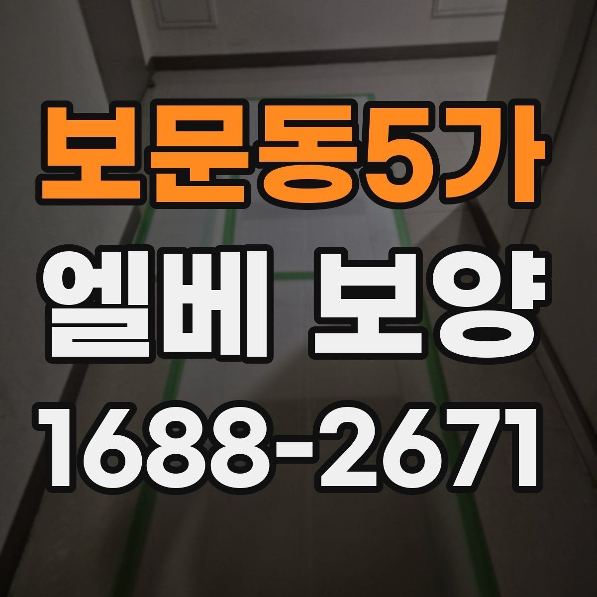 보문동5가 엘베 보양 공용부 동선이 복잡한 현장의 작업 순서