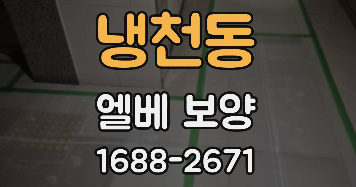 냉천동 엘베 보양