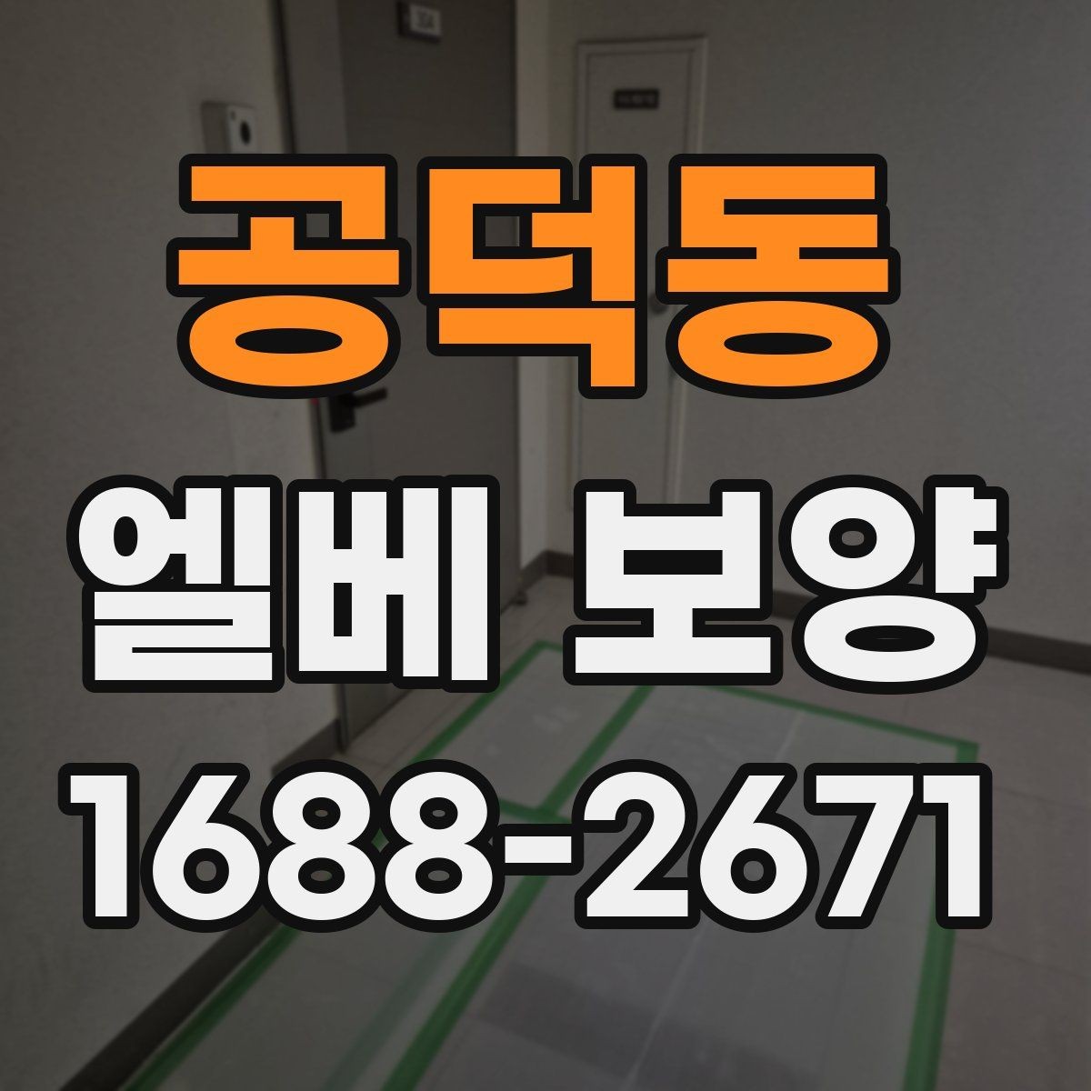 공덕동 엘베 보양 좁은 승강기 내부를 보호하는 순서