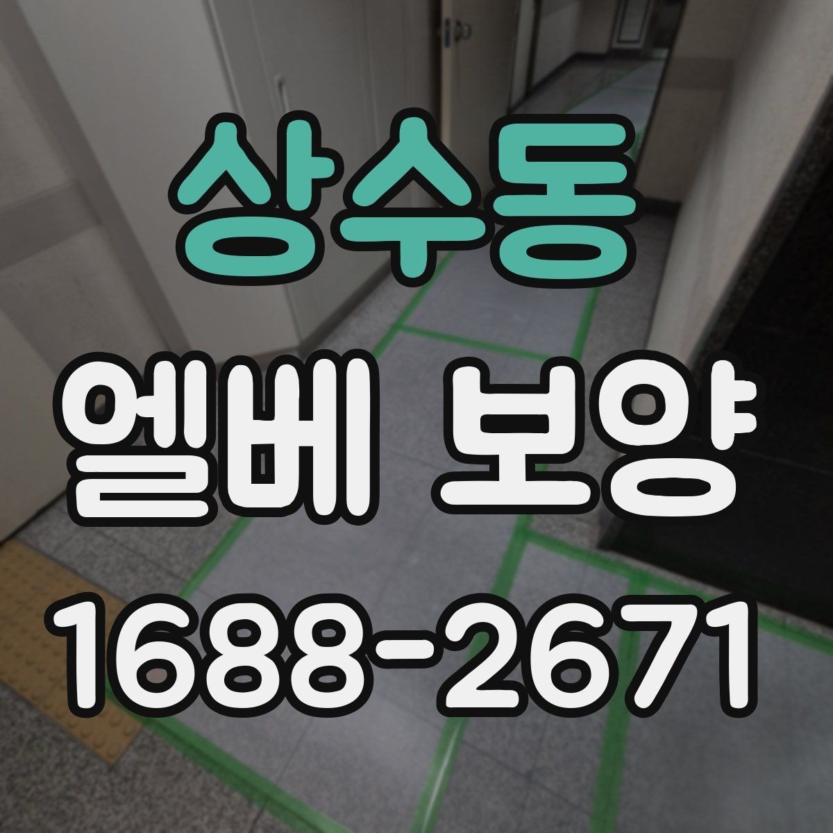 상수동 엘베 보양 공용 승강기 사용 중 안전을 지키는 요령