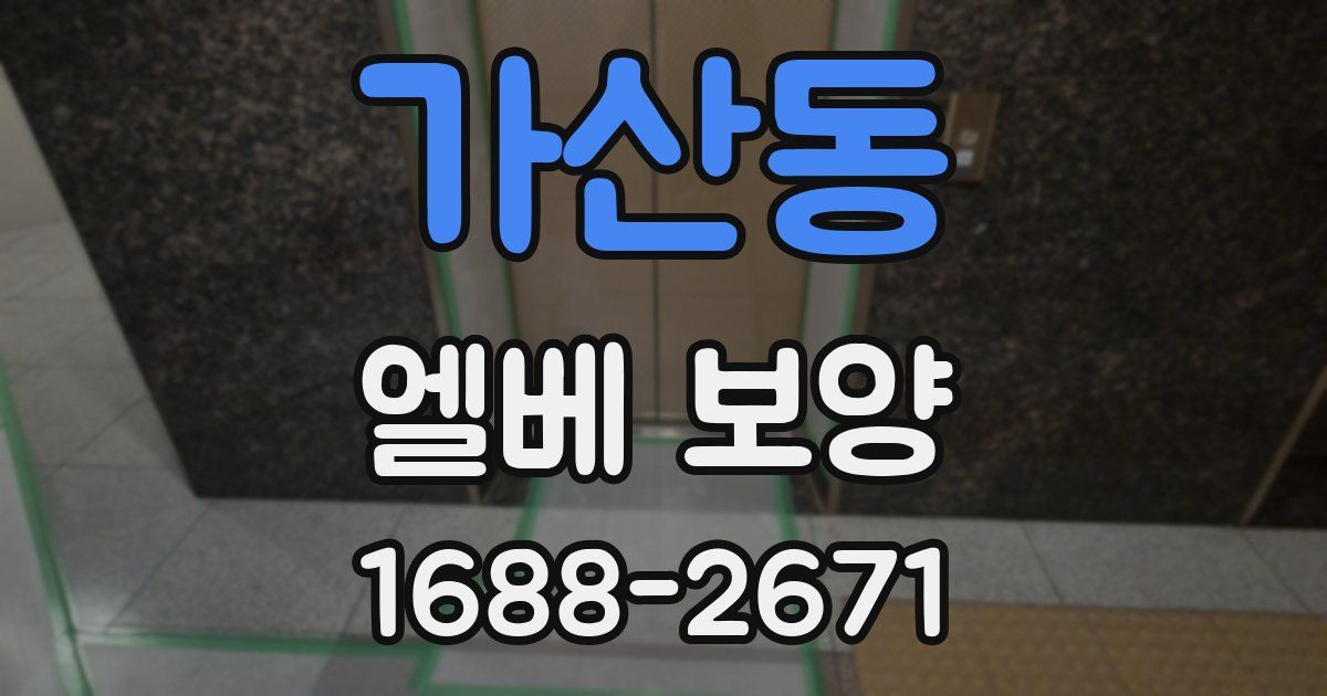 가산동 엘베 보양