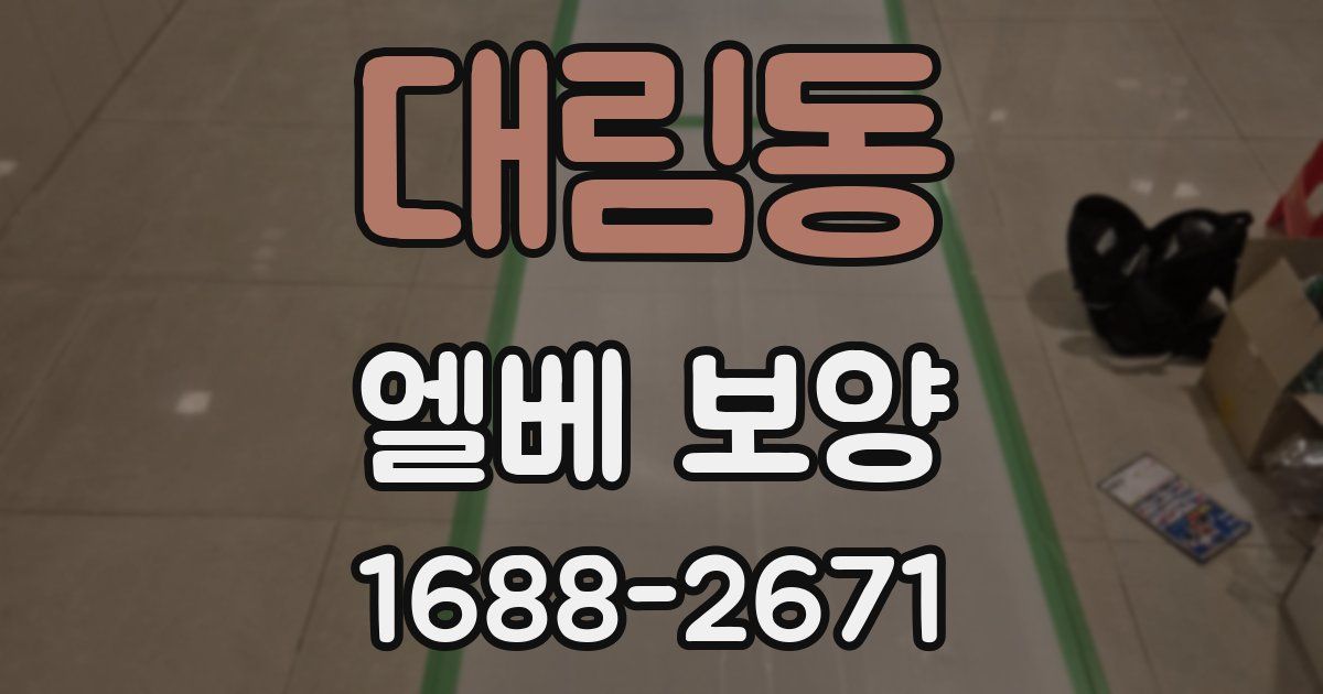 대림동 엘베 보양