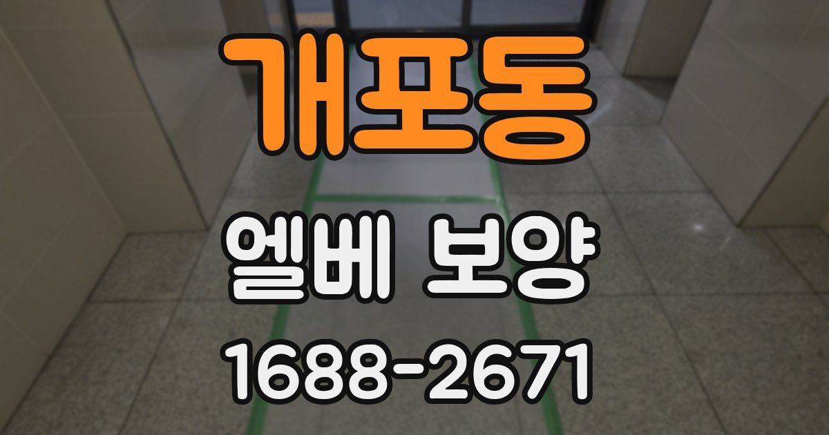개포동 엘베 보양