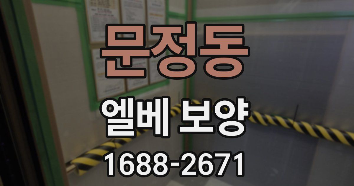 문정동 엘베 보양