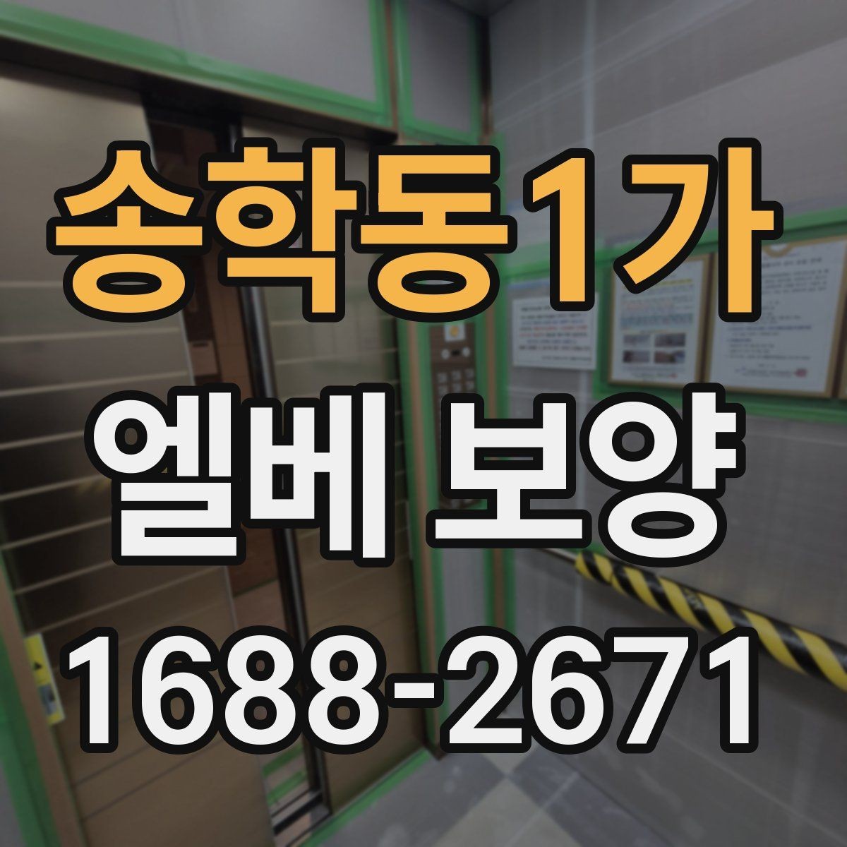 송학동1가 엘베 보양 장비 반입이 잦은 현장 보호 범위