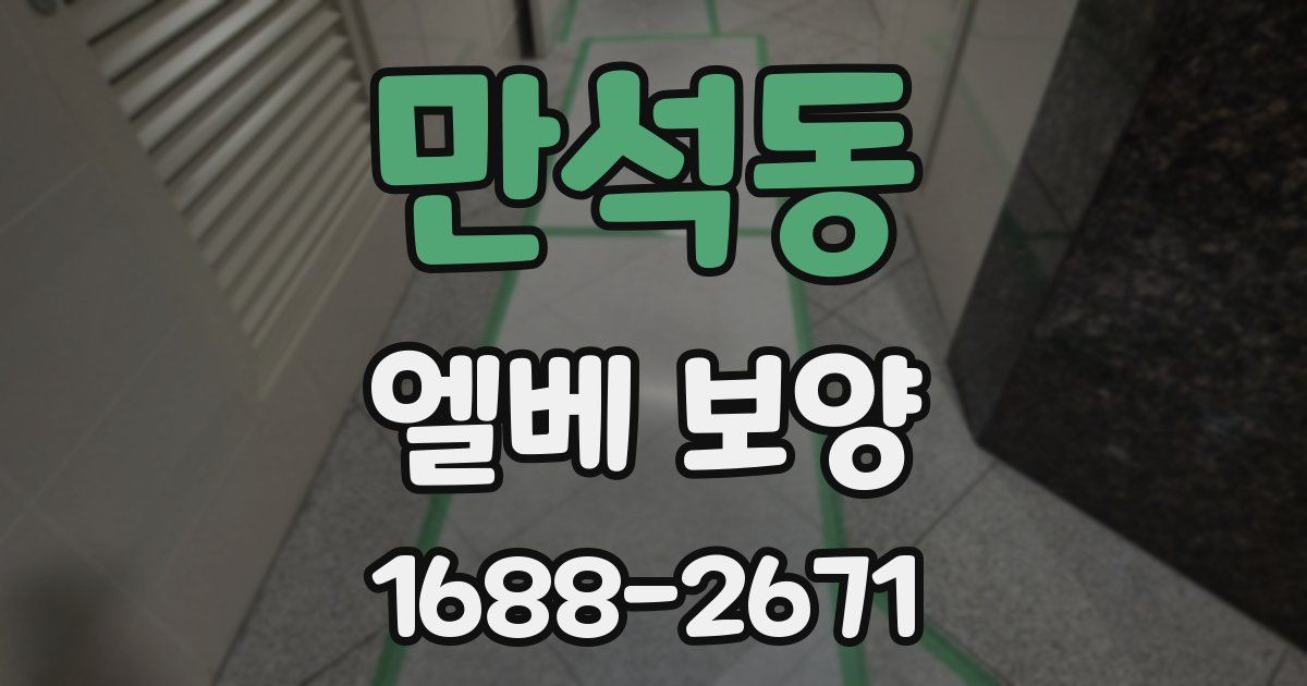 만석동 엘베 보양