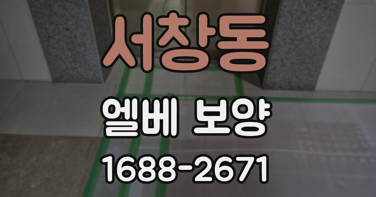 서창동 엘베 보양