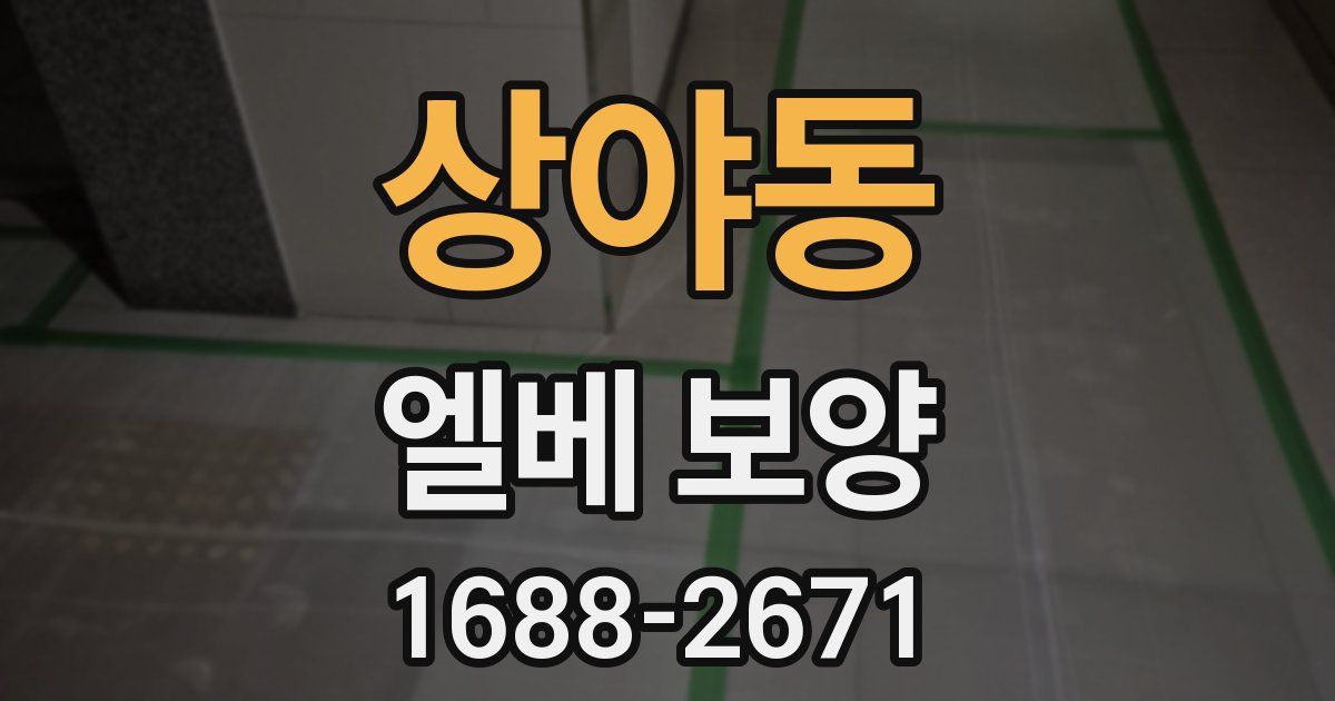 상야동 엘베 보양