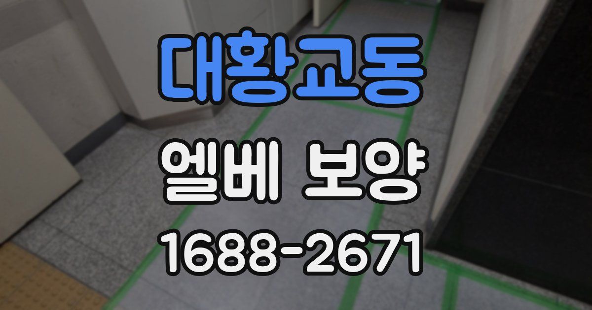 대황교동 엘베 보양