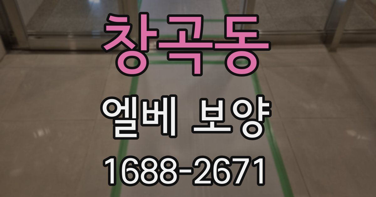 창곡동 엘베 보양