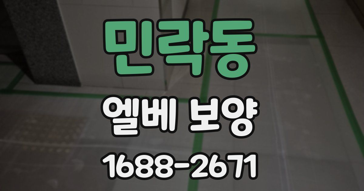 민락동 엘베 보양