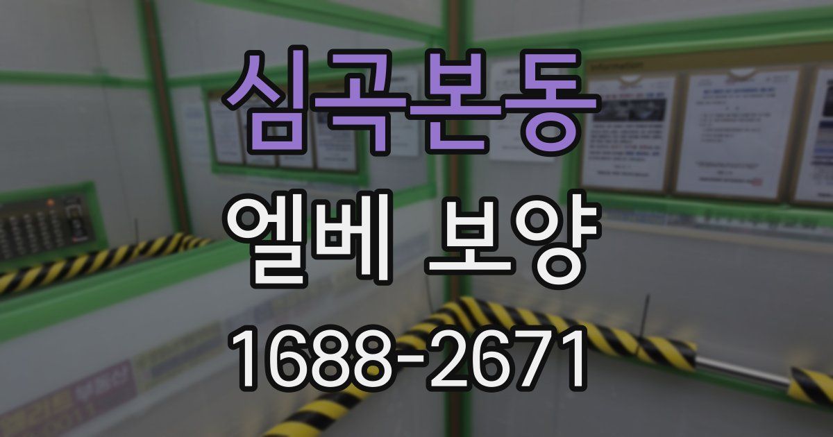 심곡본동 엘베 보양