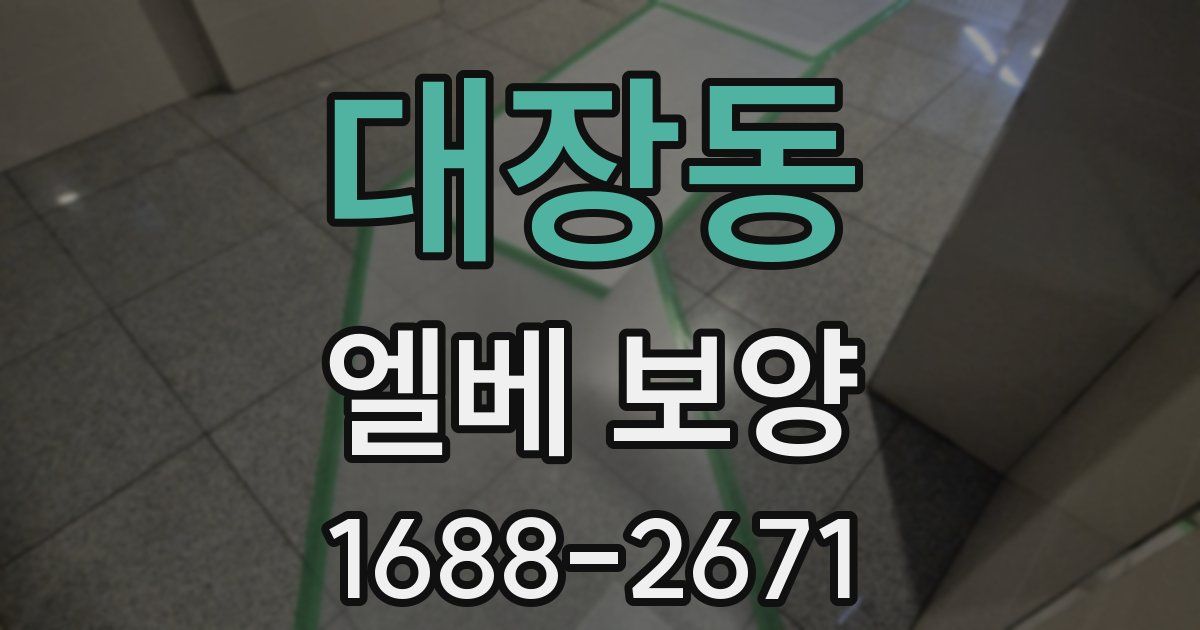 대장동 엘베 보양