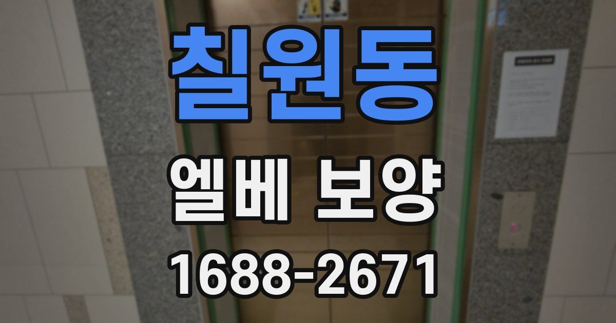 칠원동 엘베 보양