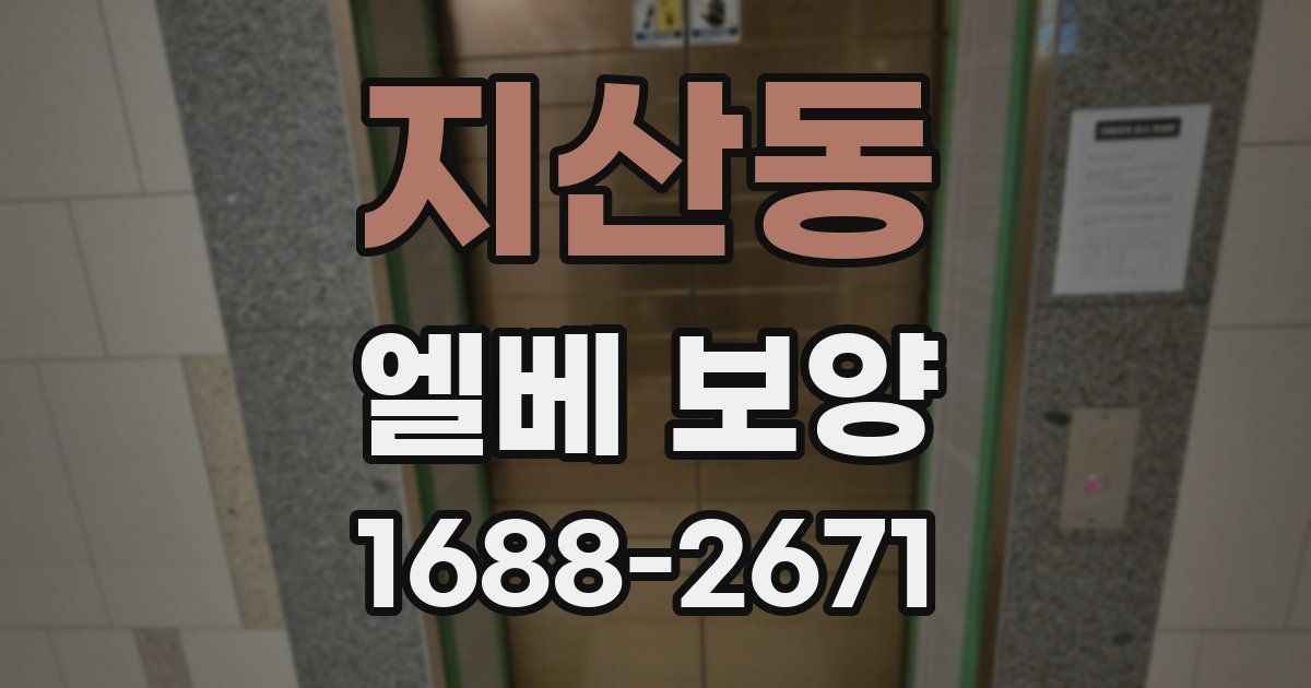 지산동 엘베 보양