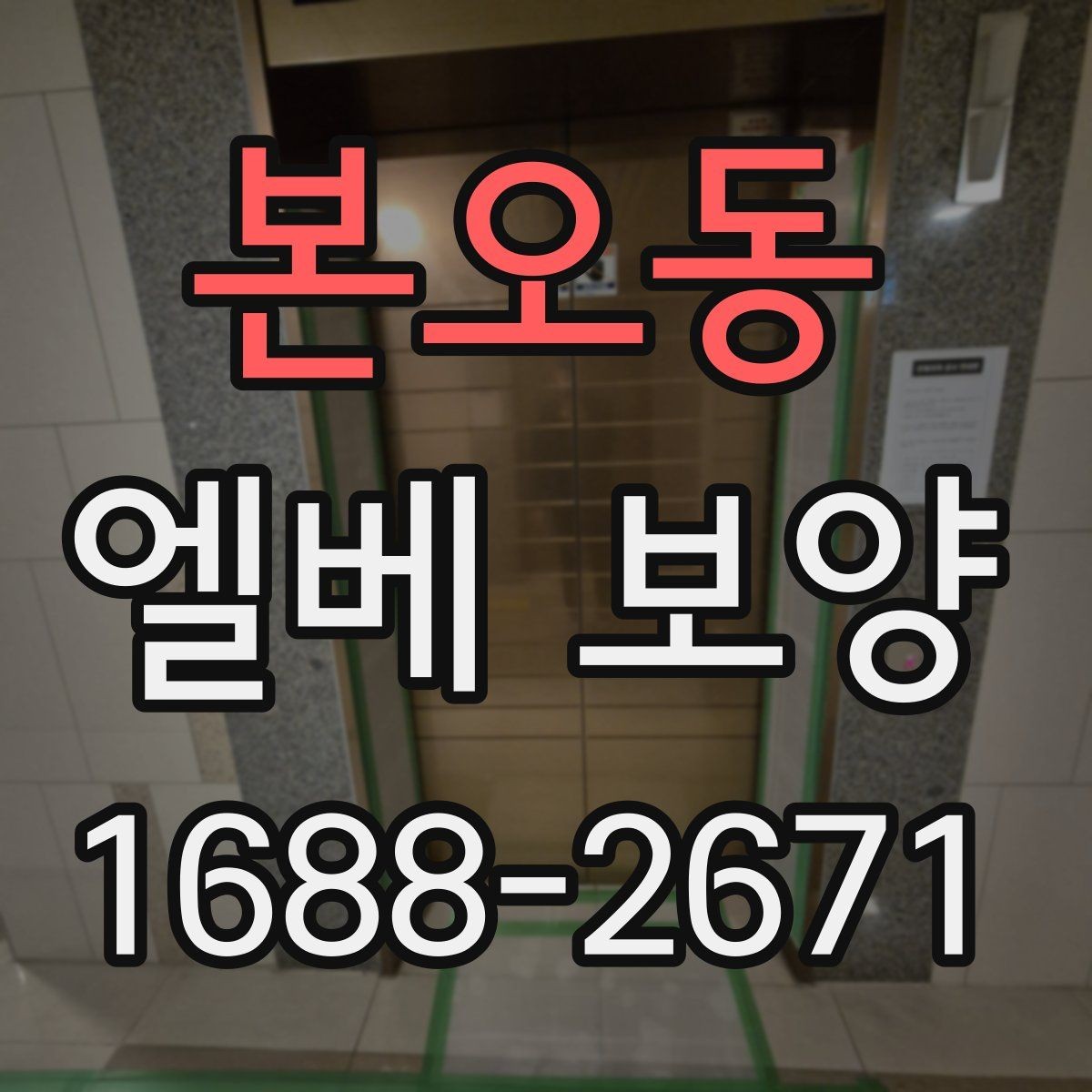 본오동 엘베 보양 공사 전후 꼭 챙길 구역 정리