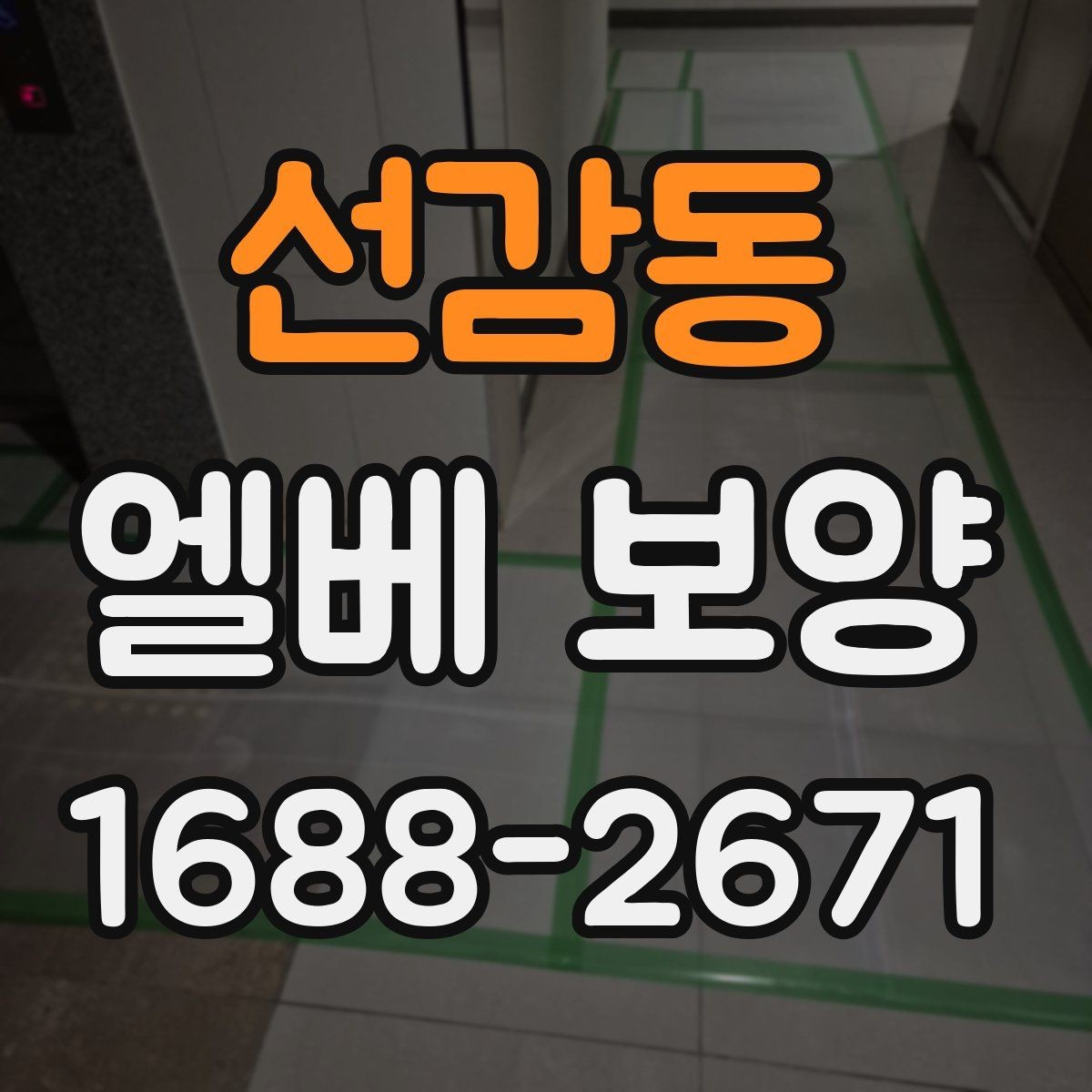 선감동 엘베 보양 작업 전 확인할 문틀과 버튼부