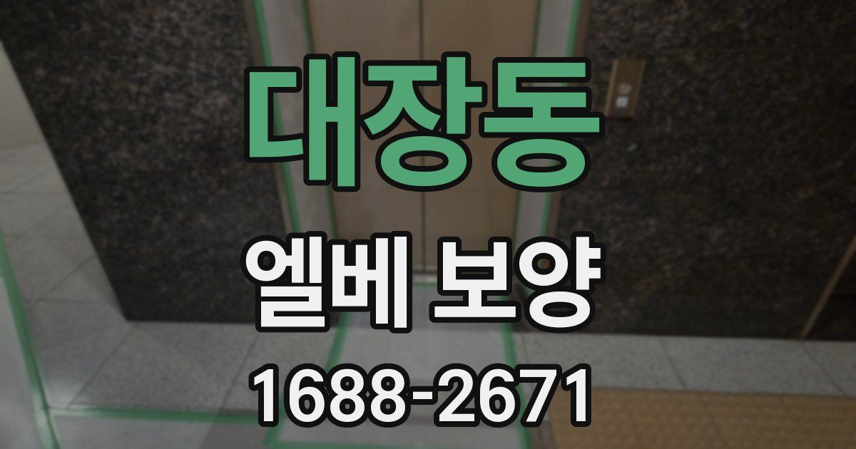 대장동 엘베 보양