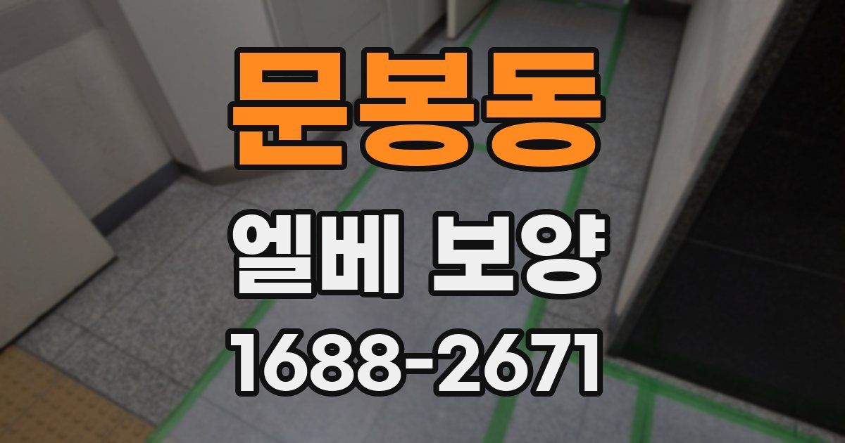 문봉동 엘베 보양