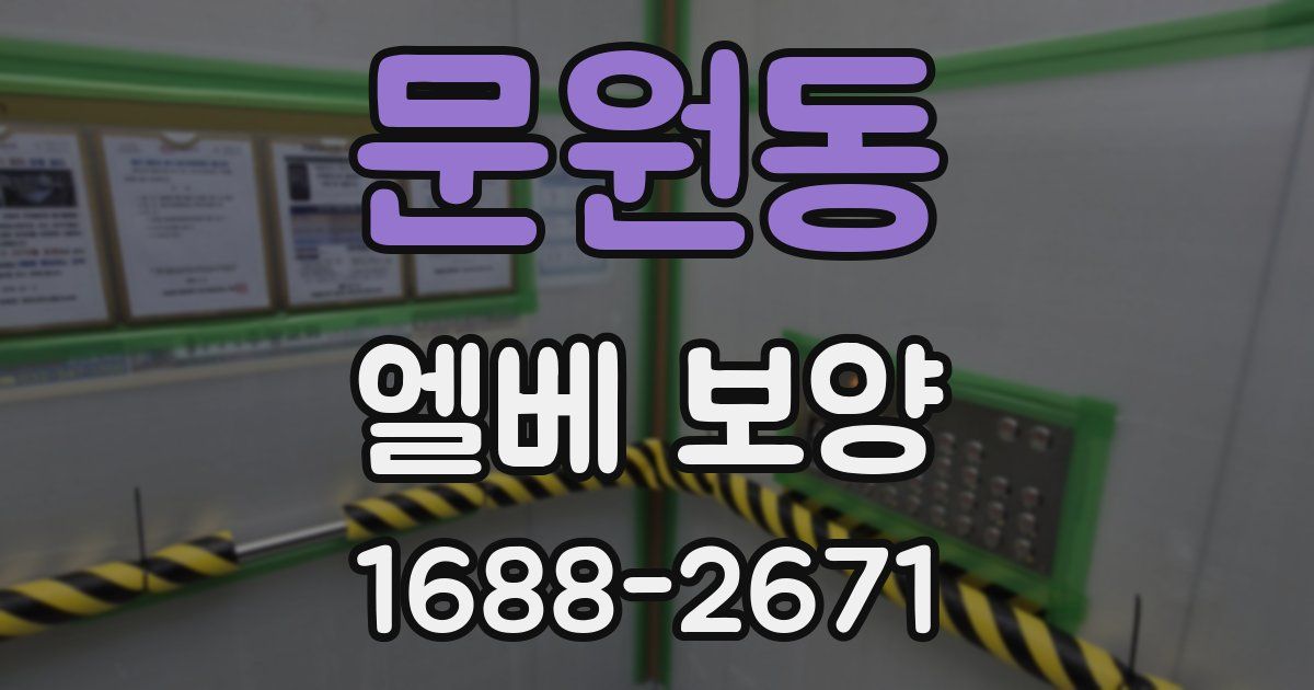 문원동 엘베 보양