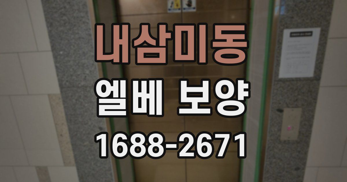 내삼미동 엘베 보양