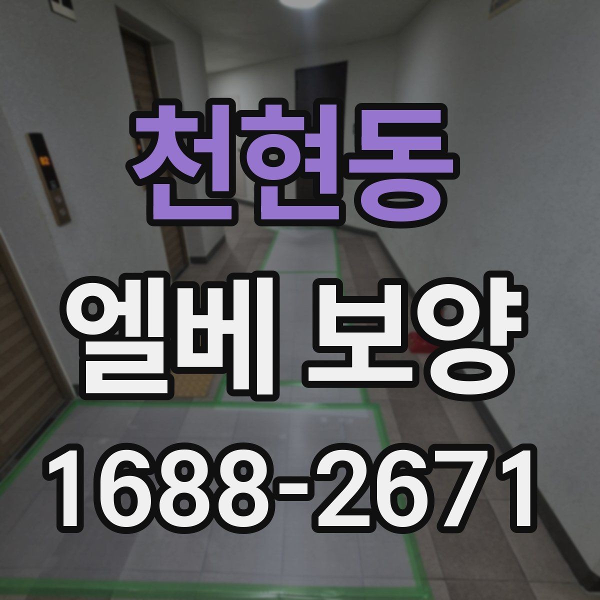 천현동 엘베 보양 공용부 동선이 복잡한 현장의 작업 순서