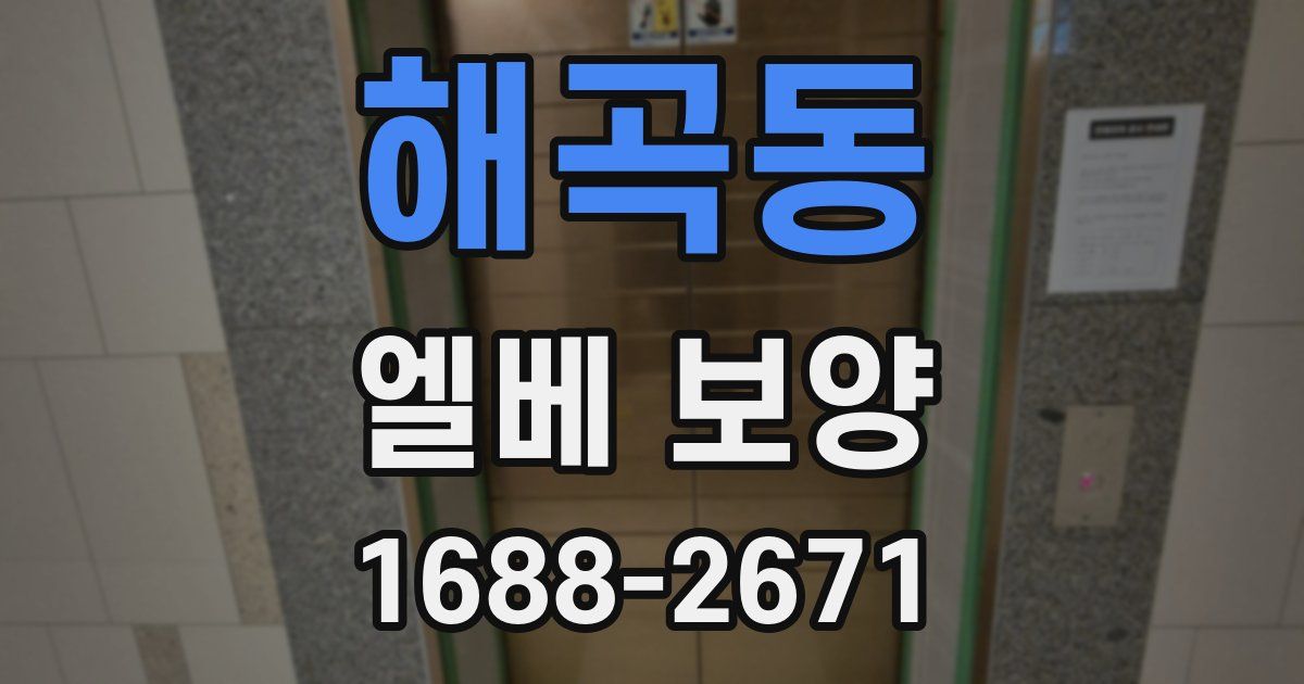 해곡동 엘베 보양