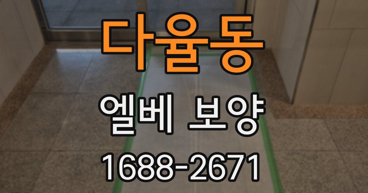 다율동 엘베 보양