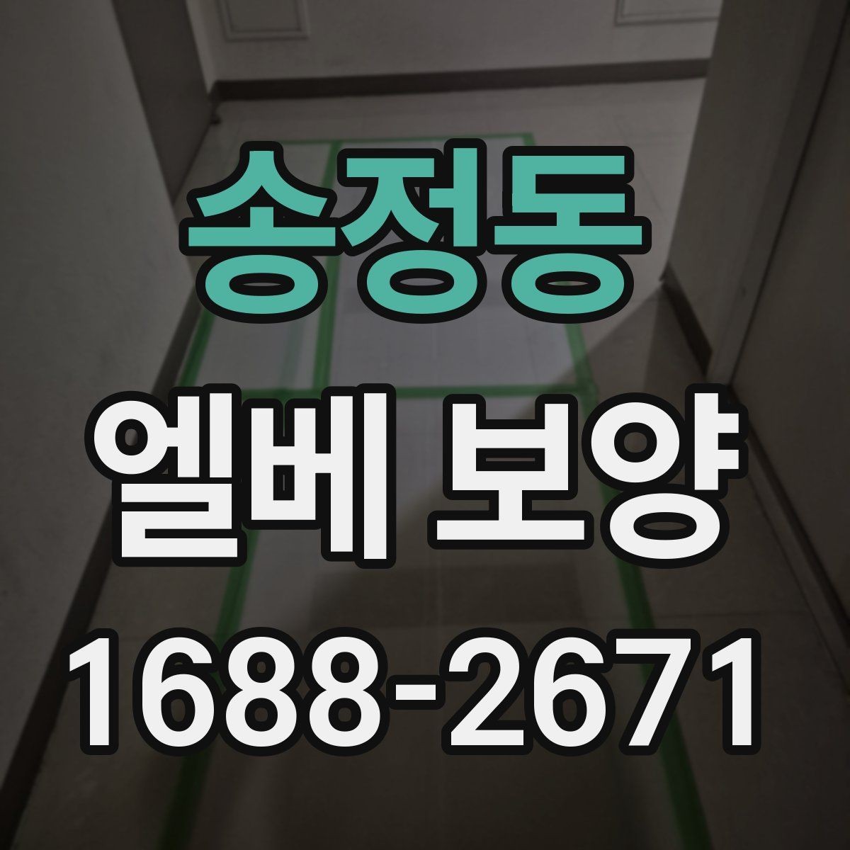 송정동 엘베 보양 작업 전 확인할 문틀과 버튼부
