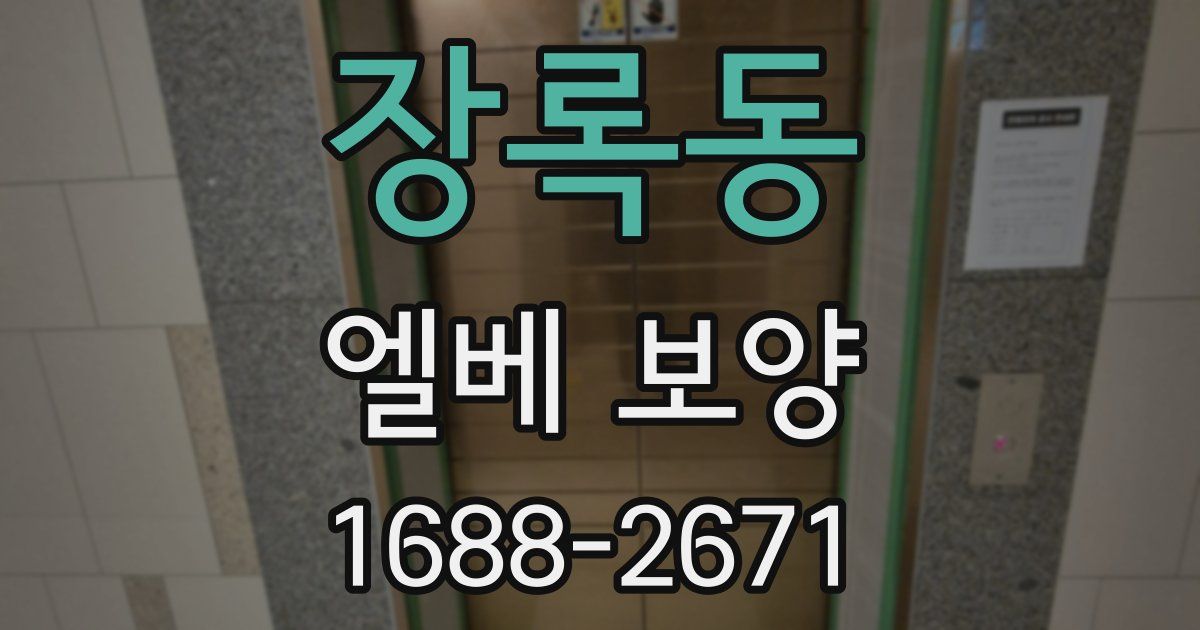장록동 엘베 보양