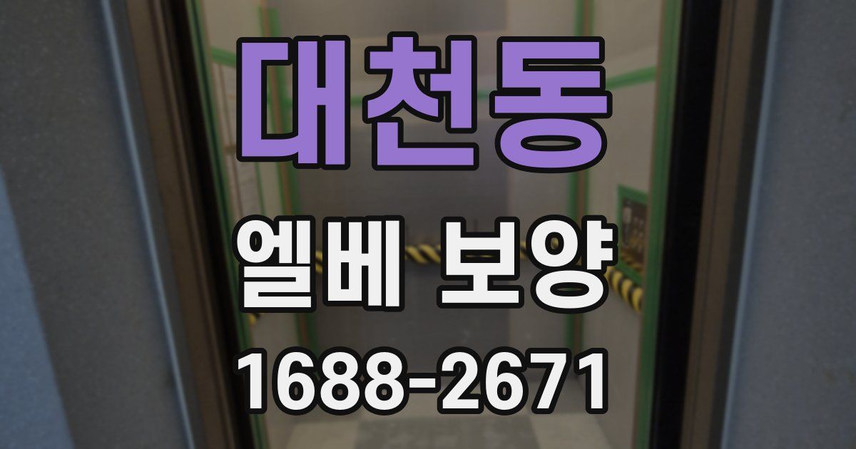 대천동 엘베 보양