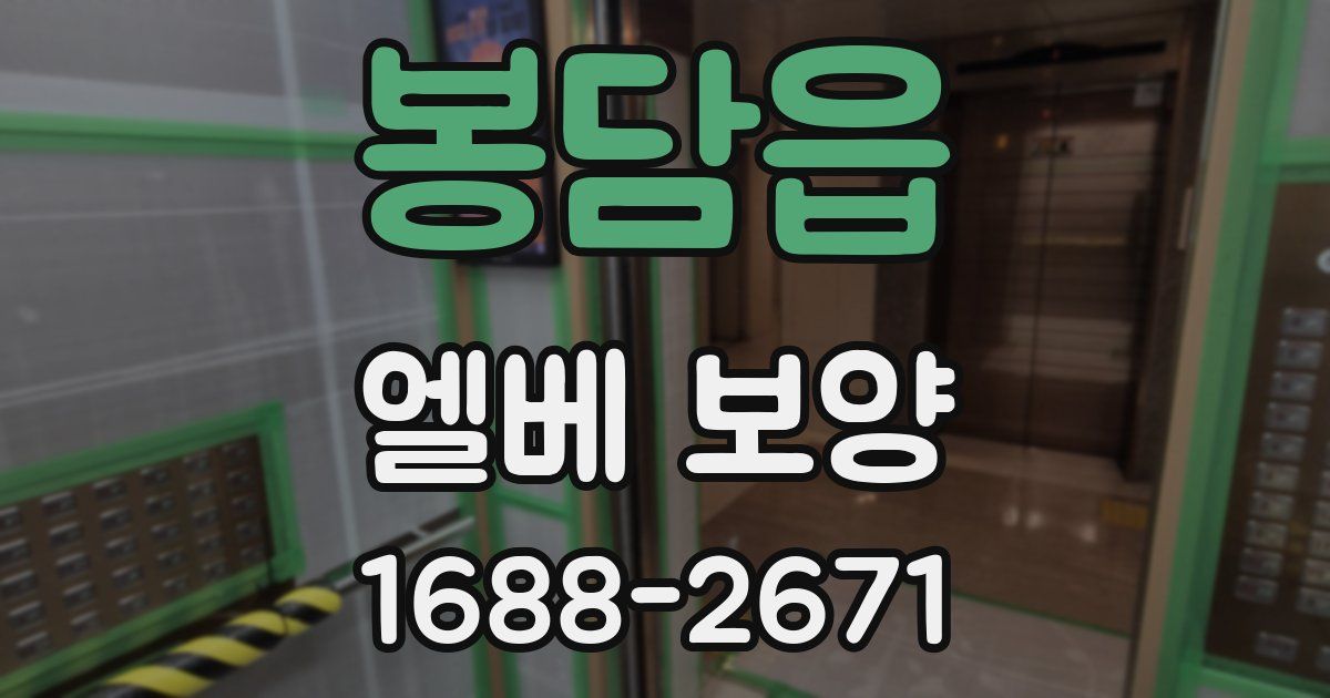 봉담읍 엘베 보양