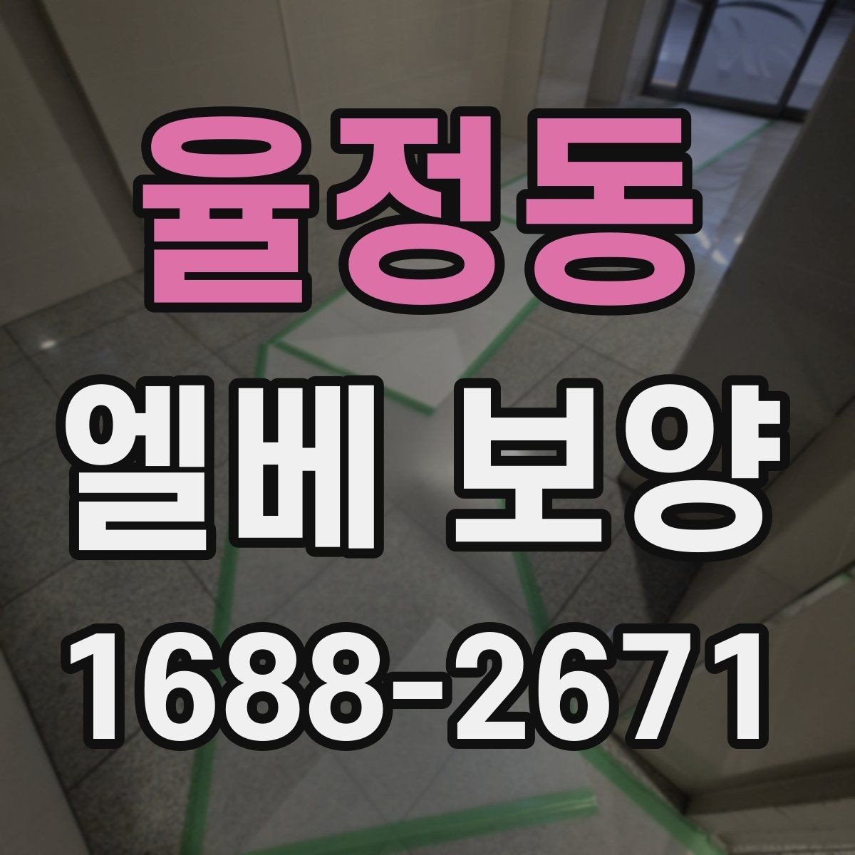 율정동 엘베 보양 아파트 공용부 민원 줄이는 작업 기준