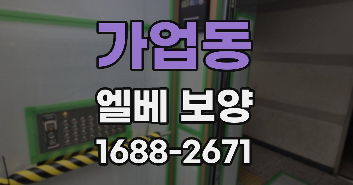 가업동 엘베 보양