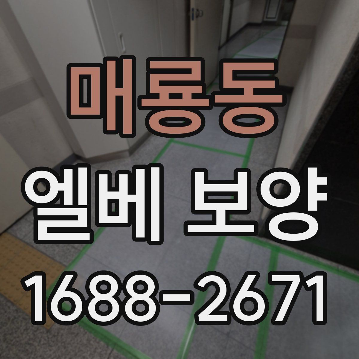 매룡동 엘베 보양 공사 차량 출입이 잦은 건물의 대응법