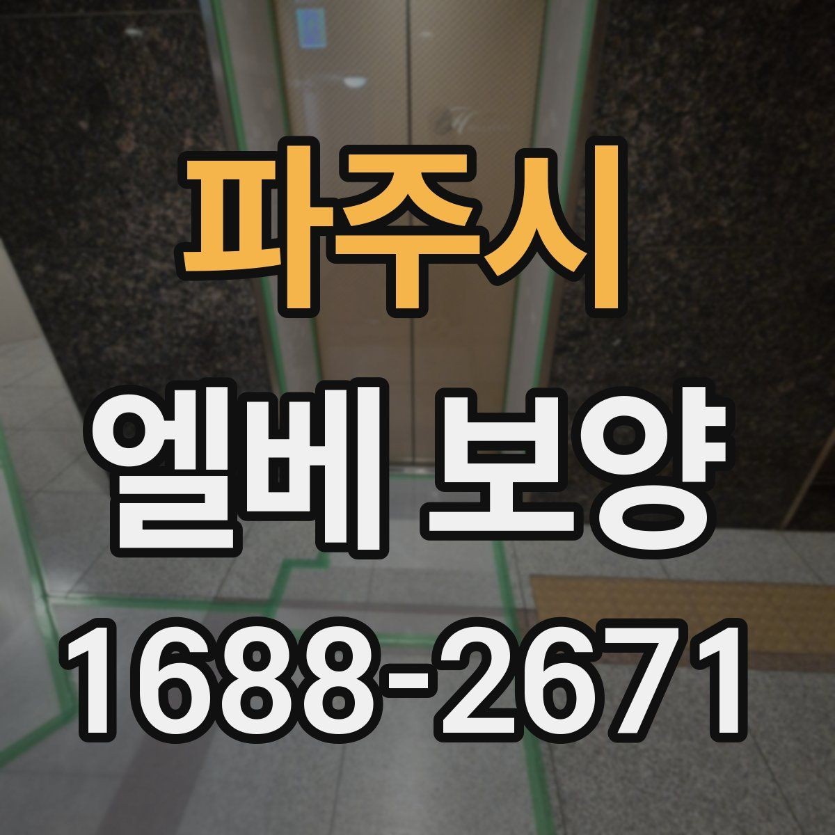 파주시 엘베 보양 반복 출입이 많은 현장의 교체 관리
