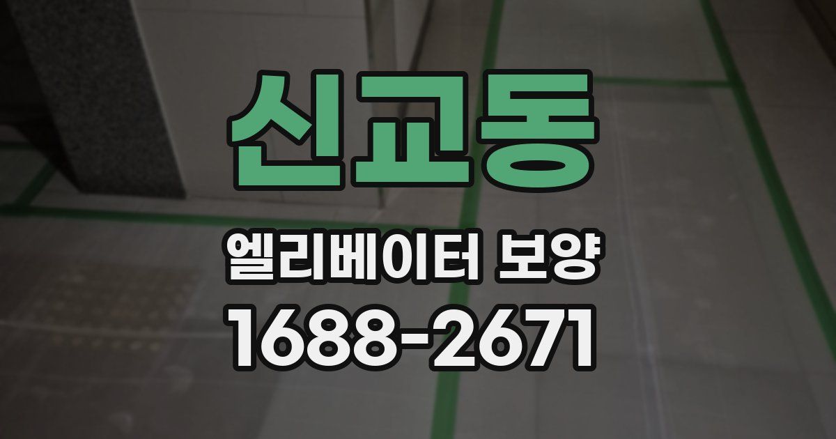 신교동 엘리베이터 보양