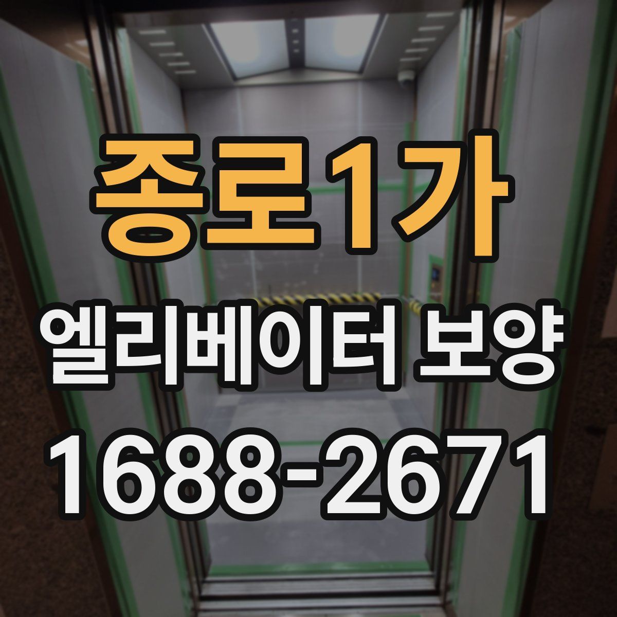 종로1가 엘리베이터 보양