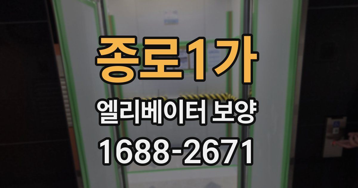 종로1가 엘리베이터 보양