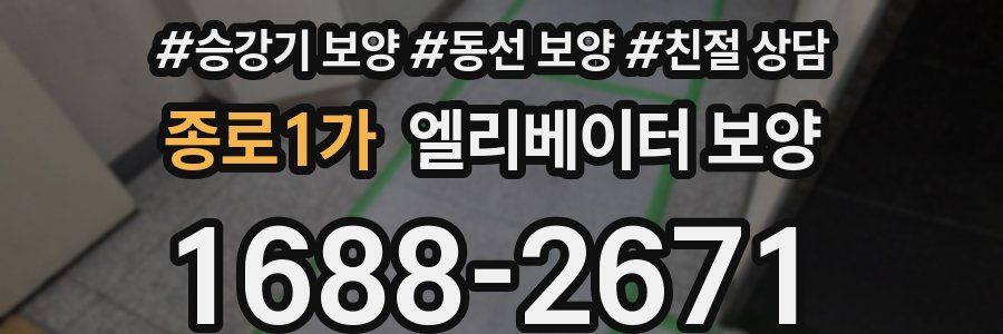 종로1가 엘리베이터 보양