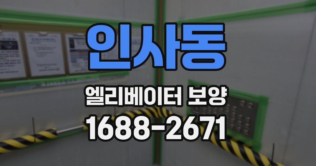 인사동 엘리베이터 보양