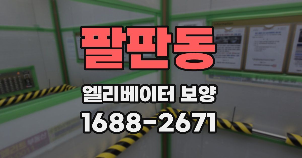 팔판동 엘리베이터 보양