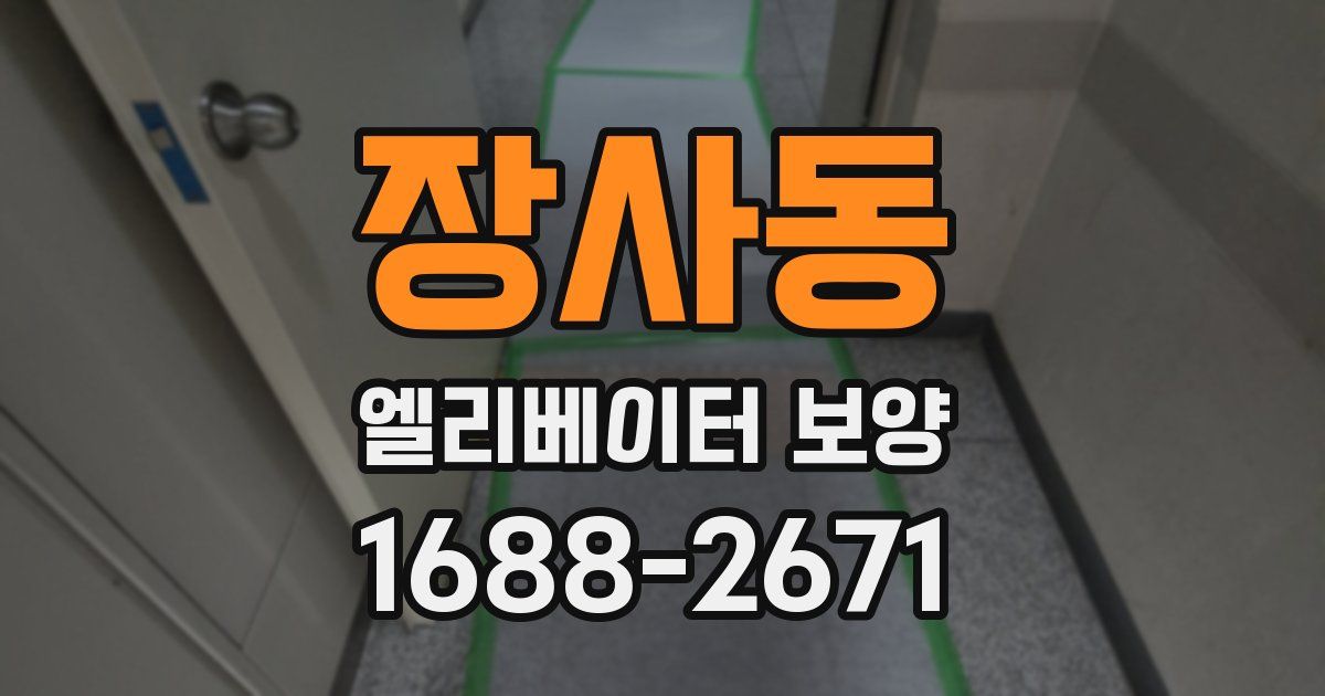 장사동 엘리베이터 보양