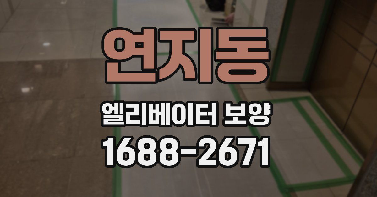 연지동 엘리베이터 보양