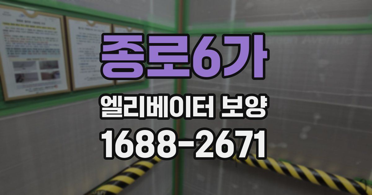 종로6가 엘리베이터 보양