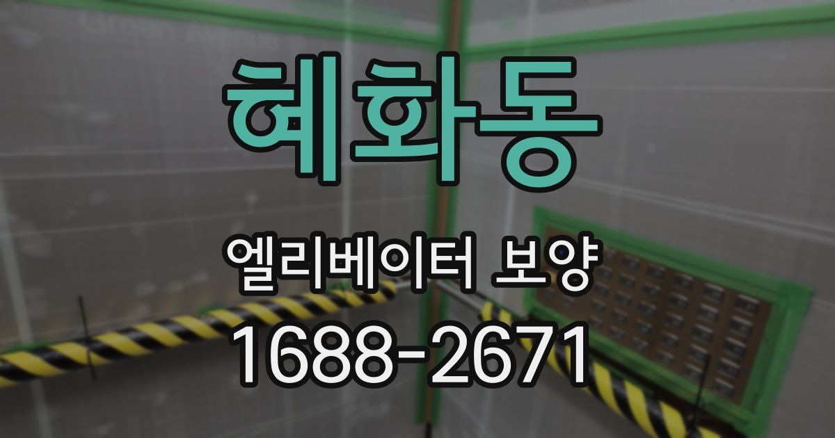 혜화동 엘리베이터 보양