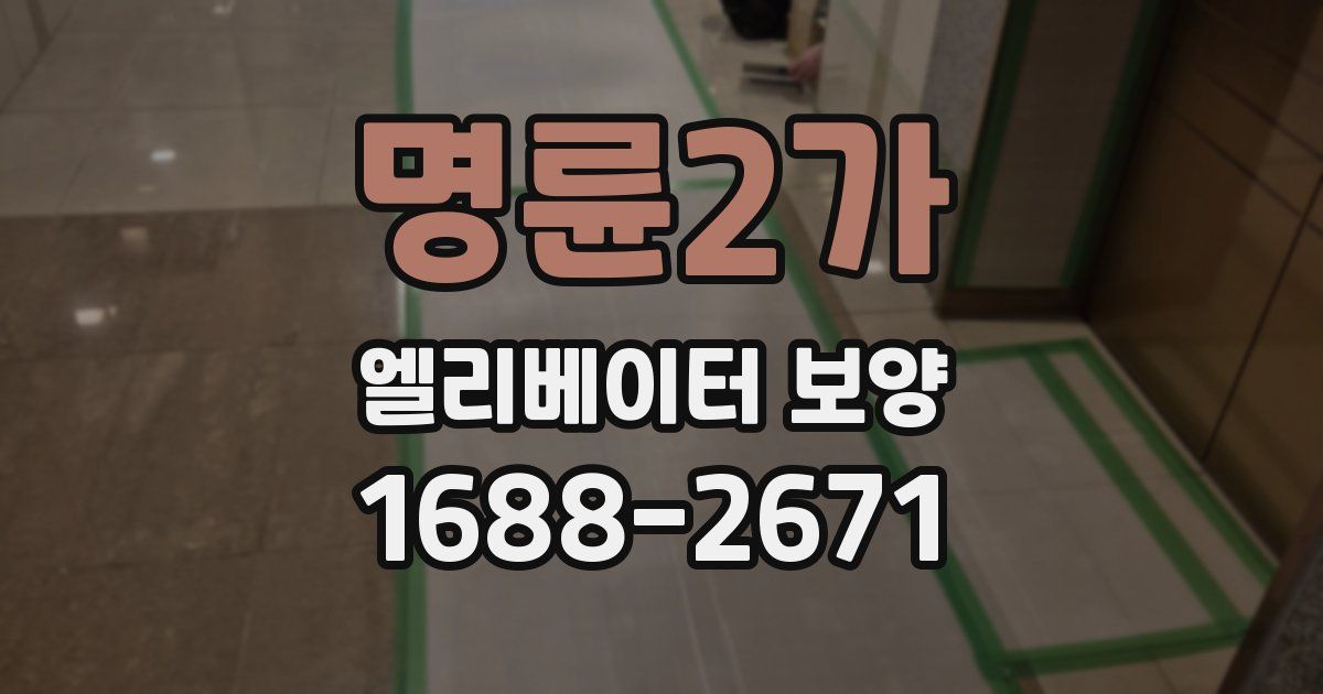 명륜2가 엘리베이터 보양