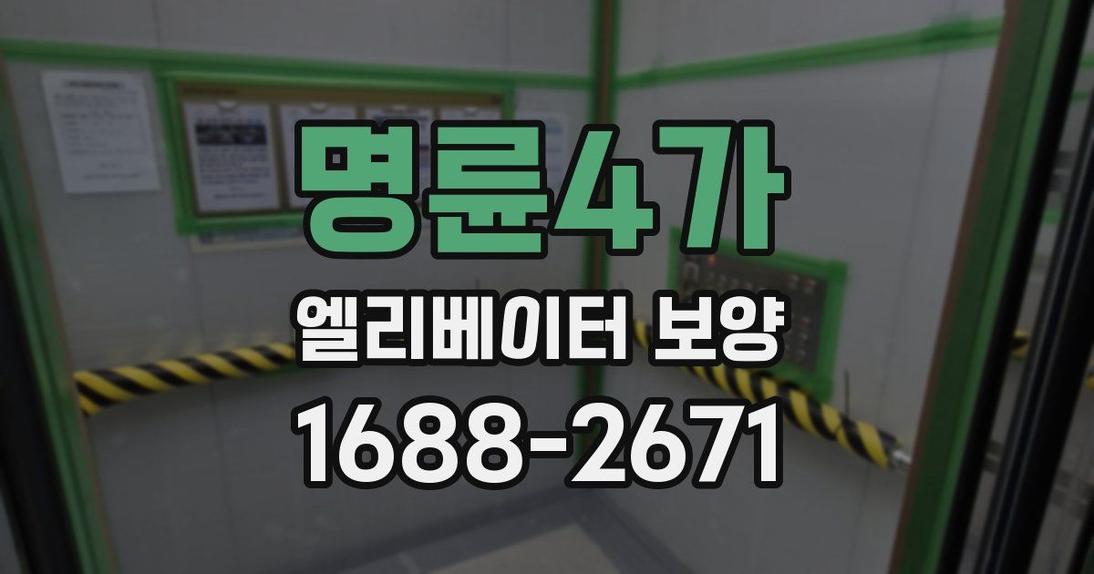 명륜4가 엘리베이터 보양